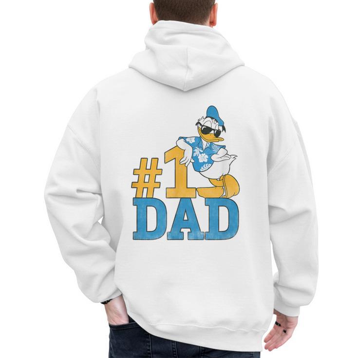 Disney Donald Duck Number One Dad Sunglasses Father's Day Men's Hoodie Back Print