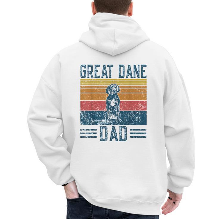 Dog Dad Vintage Great Dane Dad Men Women Kids Men's Hoodie Back Print