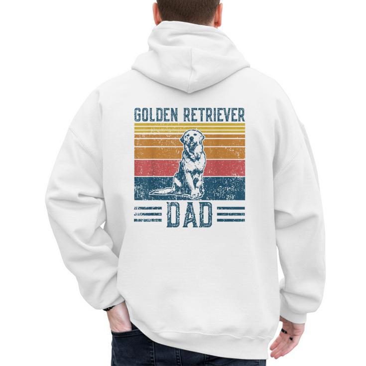 Dog Golden Dad Vintage Golden Retriever Dad Small Men's Hoodie Back Print