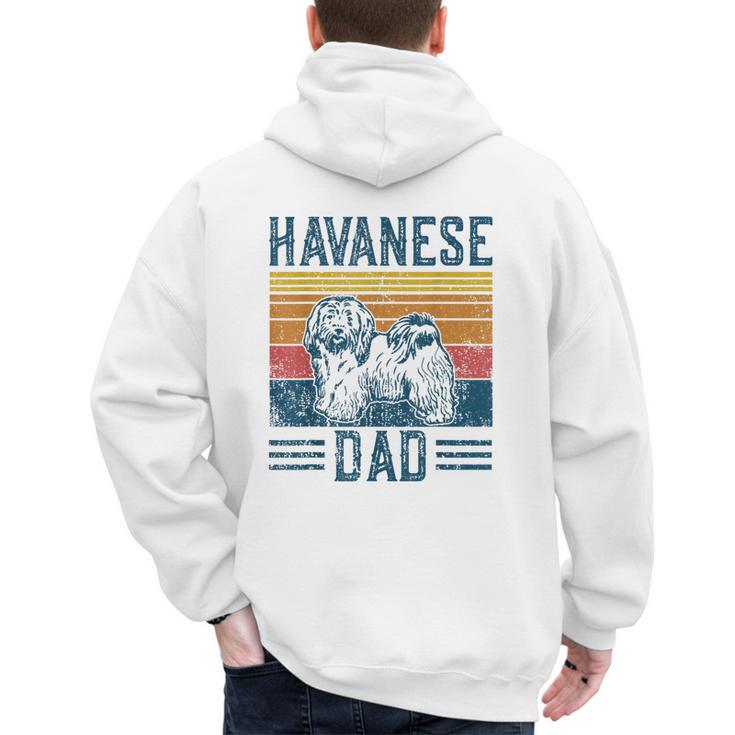 Dog Havanese Dad Vintage Havanese Dad Men's Hoodie Back Print
