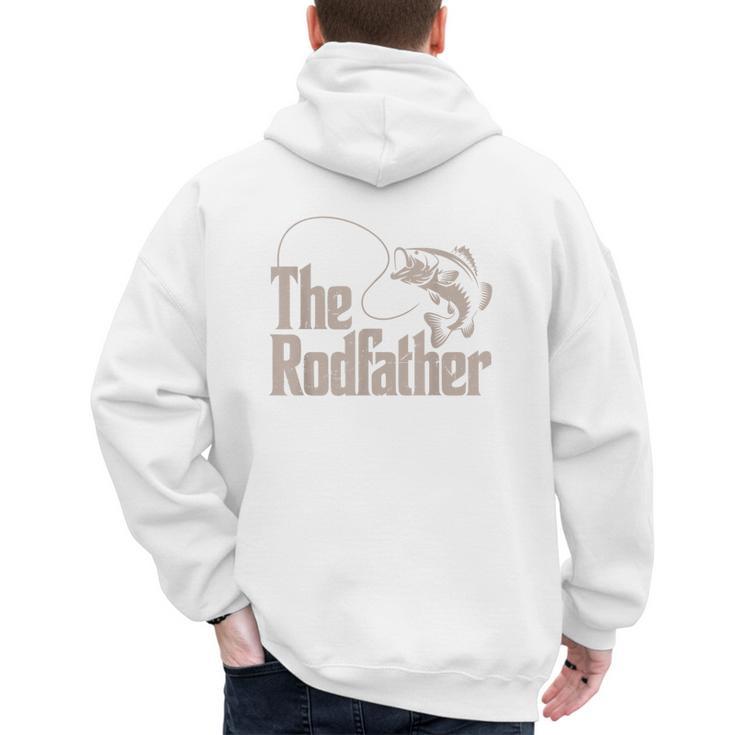 Father Day The Rodfather Dad Fishing From Daughter Son Men's Hoodie Back Print