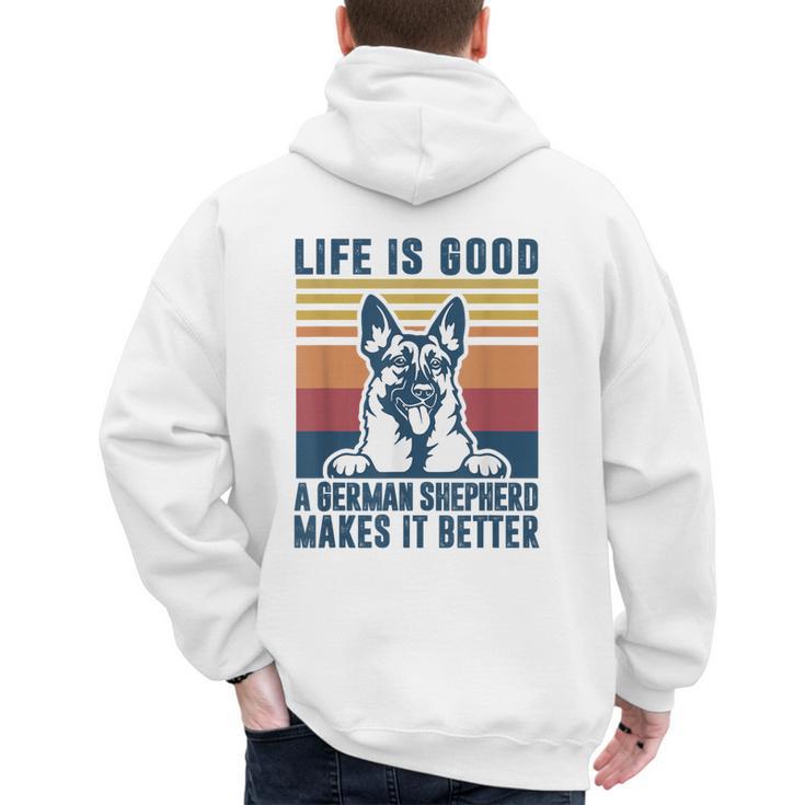 German Shepherd Men Women Dog Dad Mom German Shepherd Men's Hoodie Back Print