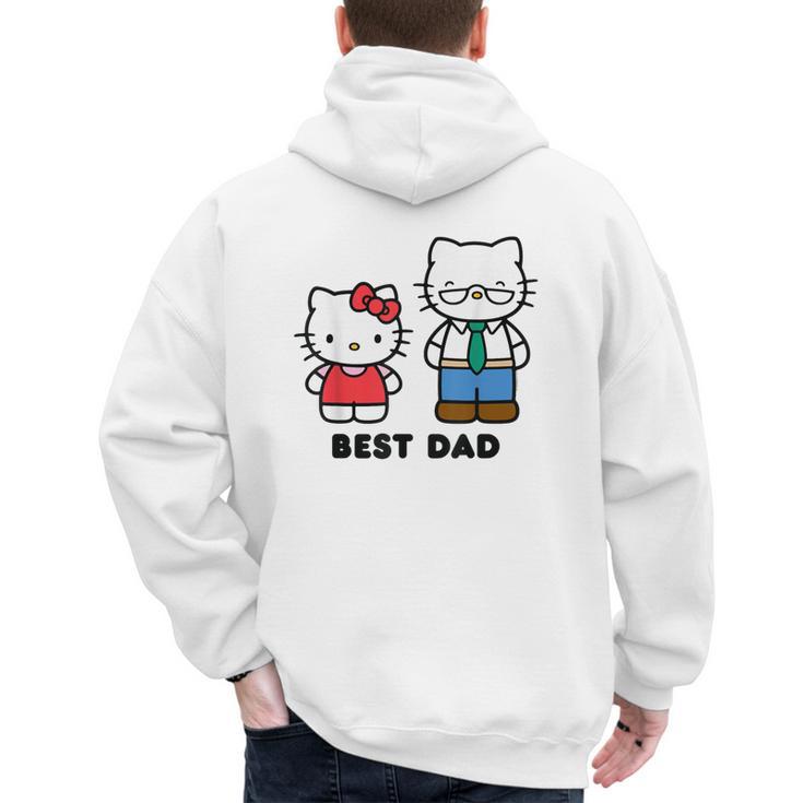 Hello Kitty Best Dad Fathers Day Small Men's Hoodie Back Print