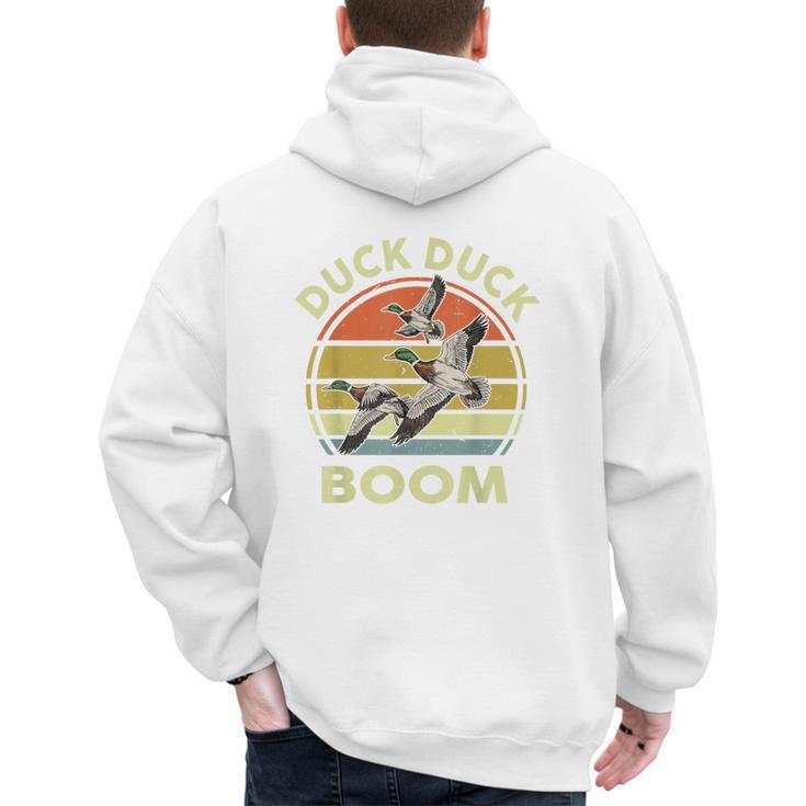 Hunting-Shirt Duck Boom Hunter Dad Grandpa Men Men's Hoodie Back Print