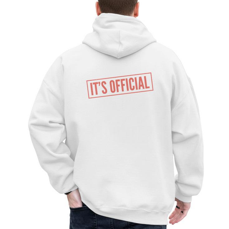 It's Official I'm The Favorite Daughter From Dad Mom Men's Hoodie Back Print