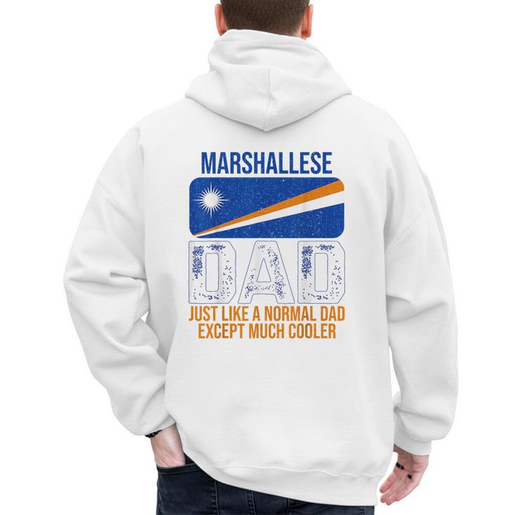 Marshallese Dad Marshall Islands Flag For Father's Day Men's Hoodie Back Print