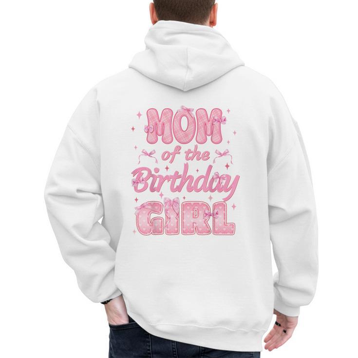 Mom And Dad Of The Birthday Girl Coquette Family Matching Men's Hoodie Back Print