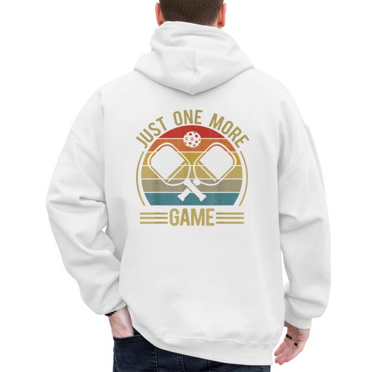 Pickleball-Shirt Just One More Game Dad Mom Women Men Men's Hoodie Back Print