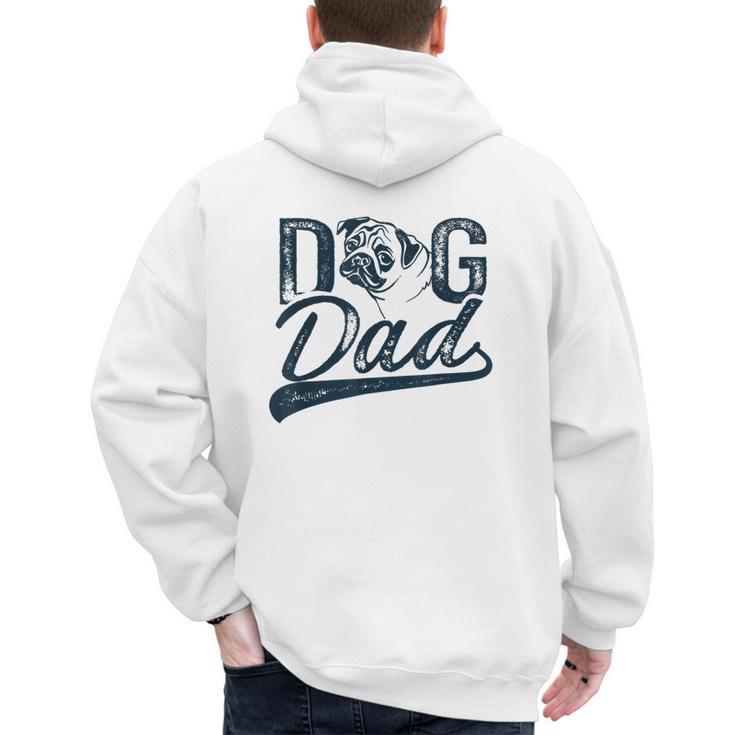 Pug Dog Dad Men Men's Hoodie Back Print