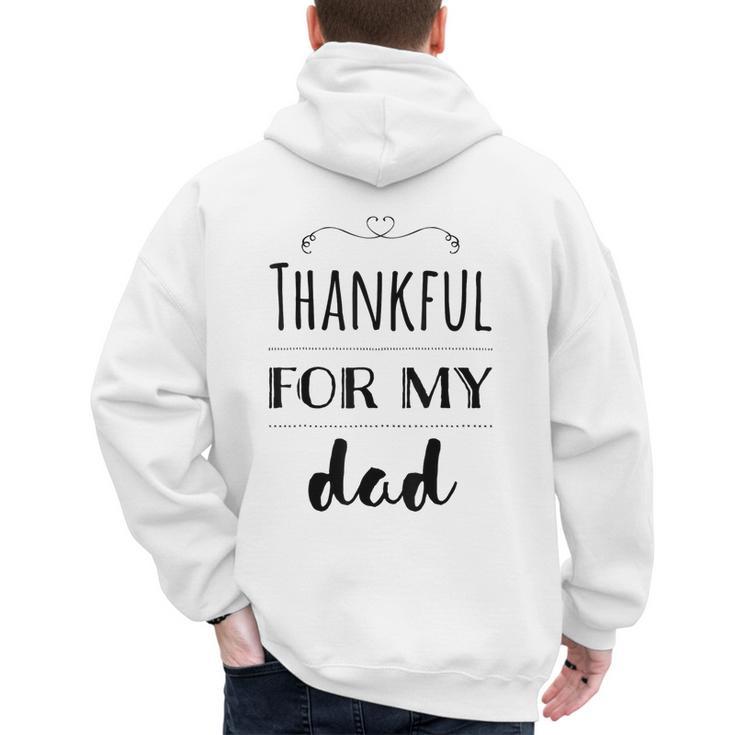 Thankful For My Dad Men's Hoodie Back Print
