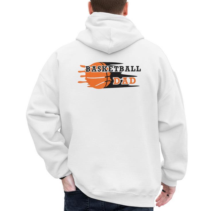 Vintage Proud Basketball Dad Fathers Day Basketball Player Men's Hoodie Back Print