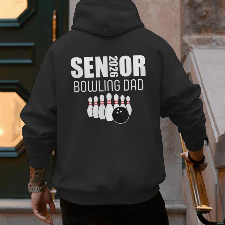2026 Senior Bowling Dad Bowling Team Parent Helper Men's Hoodie Back Print