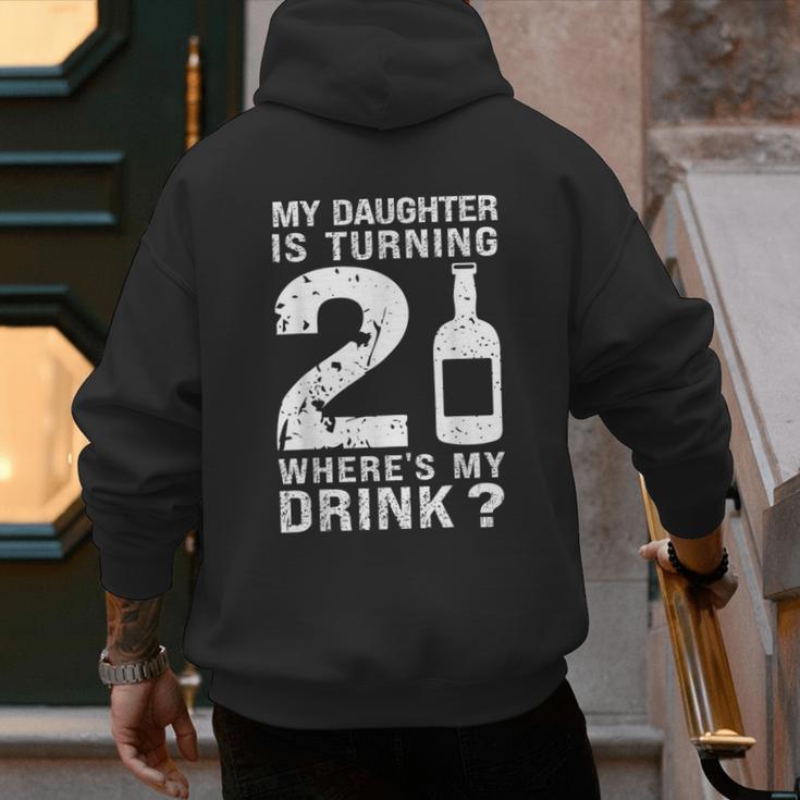 21st Birthday Dad Mom 21 Year Old My Daughter Squad Men's Hoodie Back Print