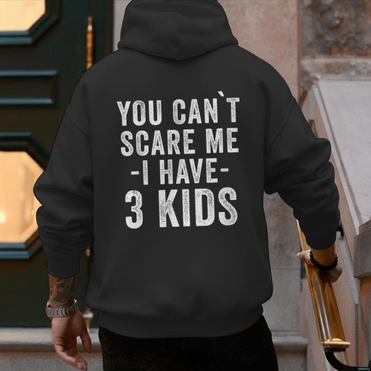 3 Kids Mom Of Three Dad Of 3 Children Parents Men's Hoodie Back Print