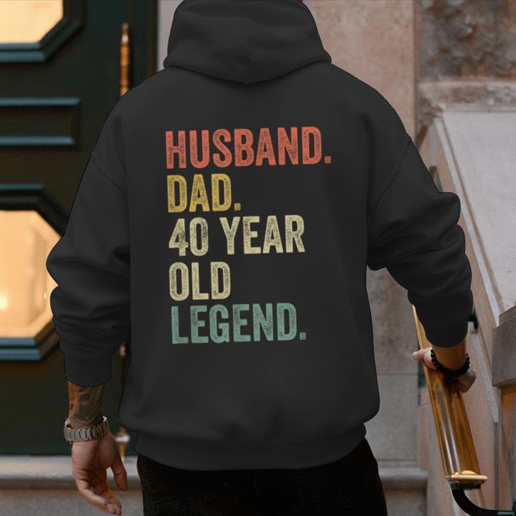 40th Birthday For Men Vintage Dad 1980 Men's Hoodie Back Print