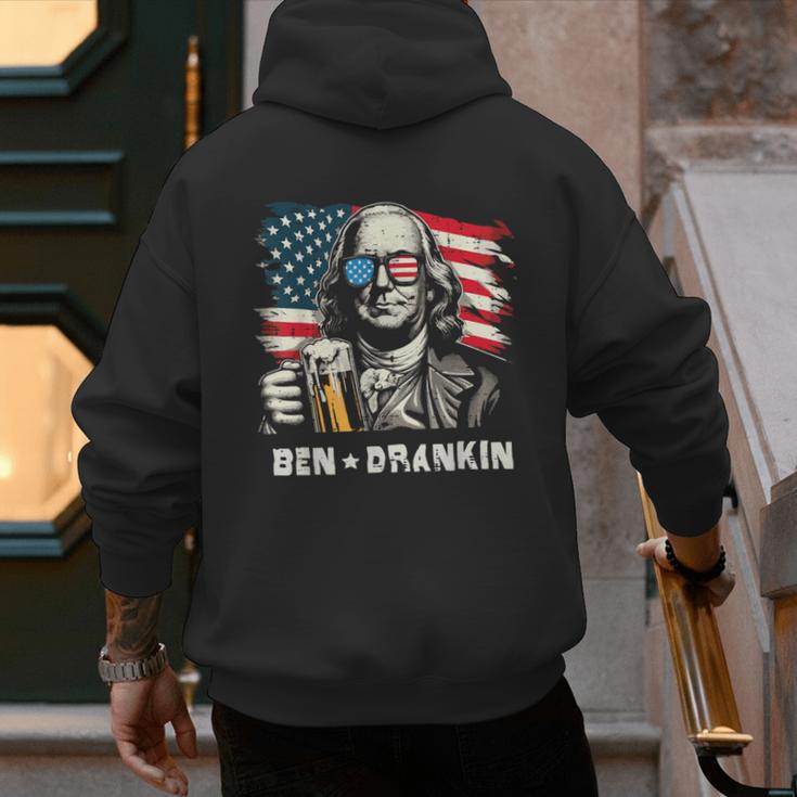 4th Of July Franklin Ben Drankin American Dad Men Women Men's Hoodie Back Print