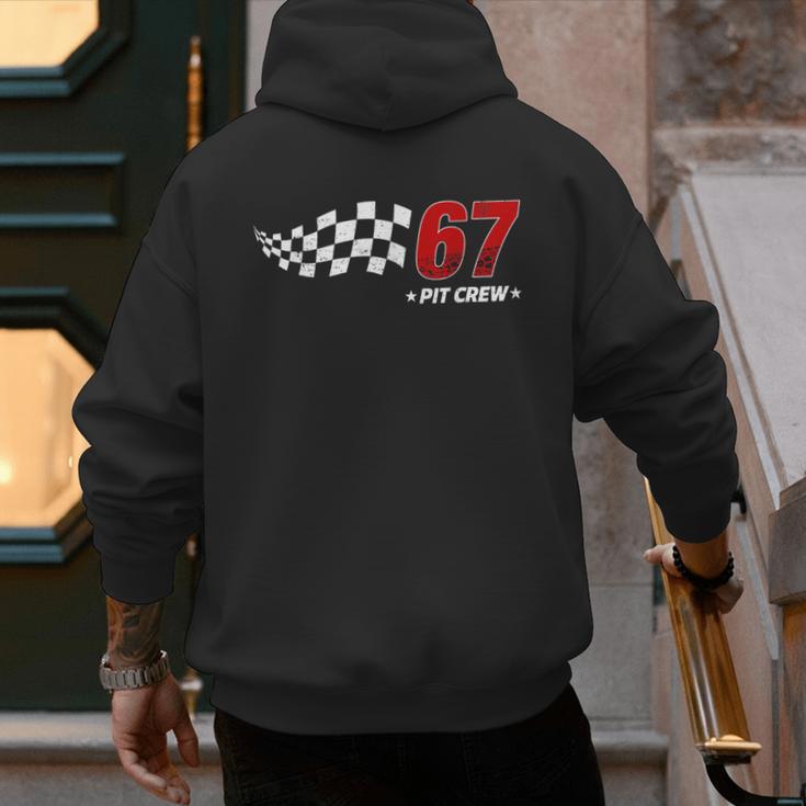 67 Pit Crew Six Seven Racing Birthday Race Car For Dad Mom Men's Hoodie Back Print 67 Pit Crew Six Seven Racing Birthday Race Car For Dad Mom Men's Hoodie Back Print