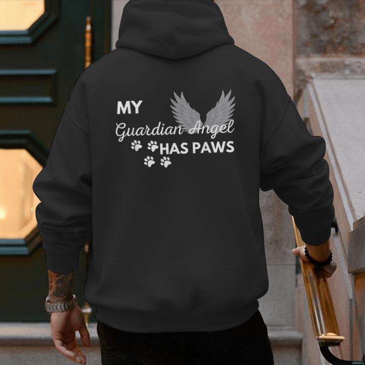 My Angel Has Paws Shirt Pet Memorial Cat Dog Dad Mom Men Women Girls Kids Men's Hoodie Back Print