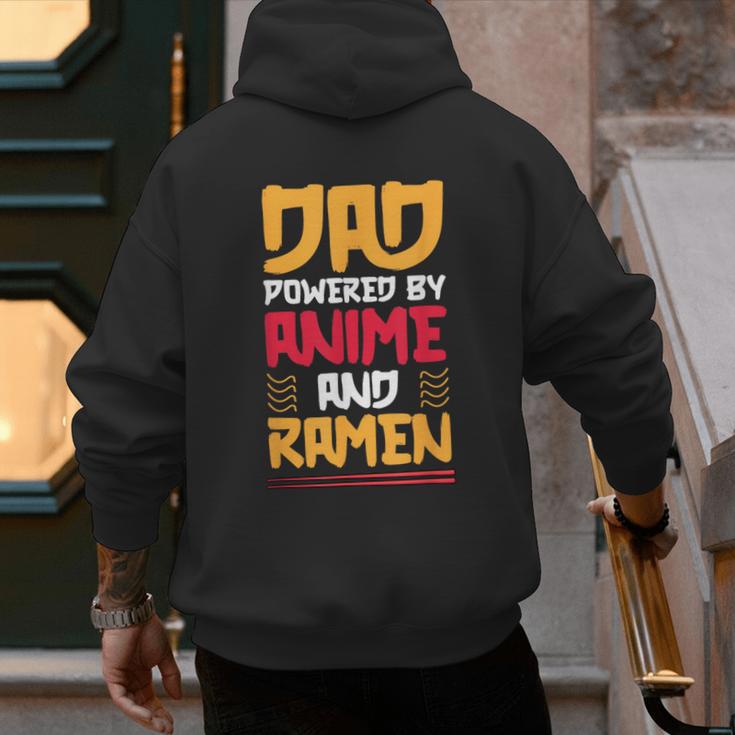 Anime Fathers Day Japanese Manga Otaku Kawaii Anime Dad Men's Hoodie Back Print