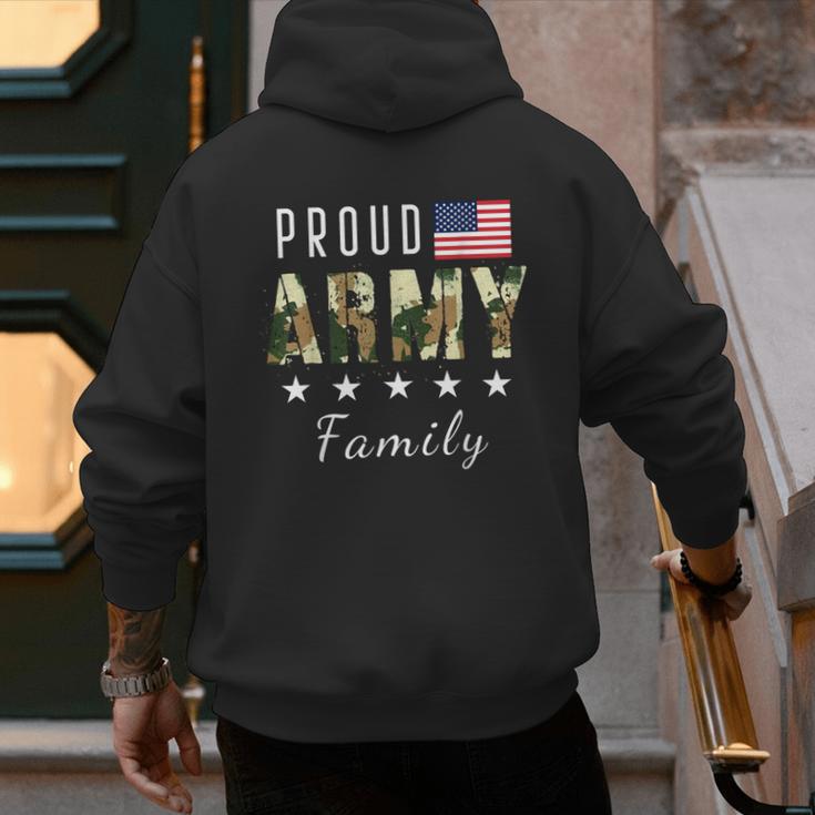 Army Graduation Proud Military Family Mom Dad Brother Sister Men's Hoodie Back Print