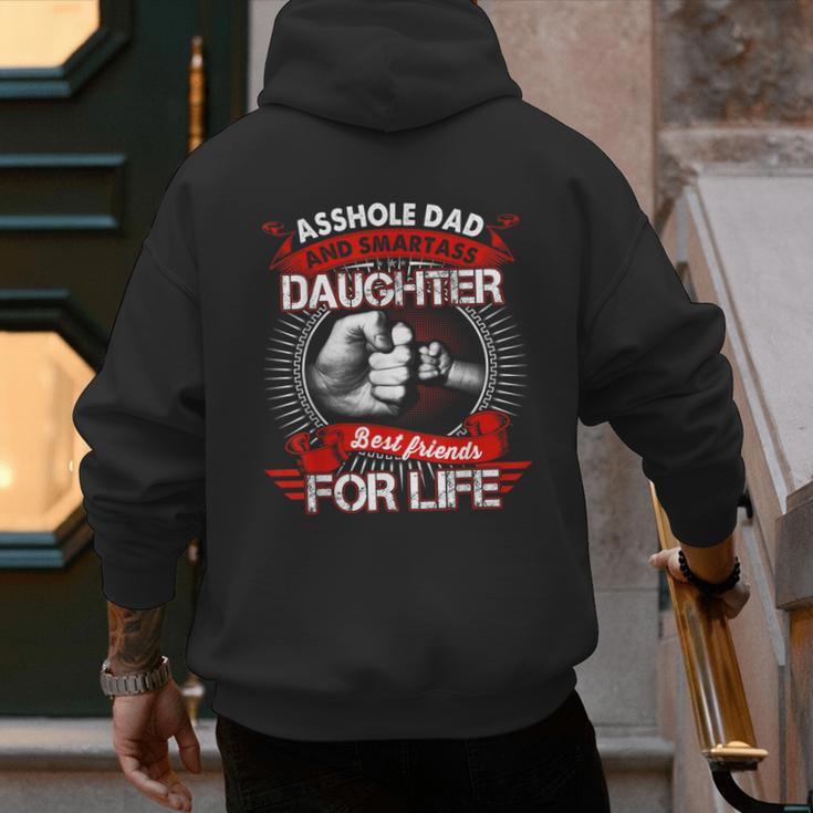Asshole Dad And Smartass Daughter Best Friend For Life Men's Hoodie Back Print