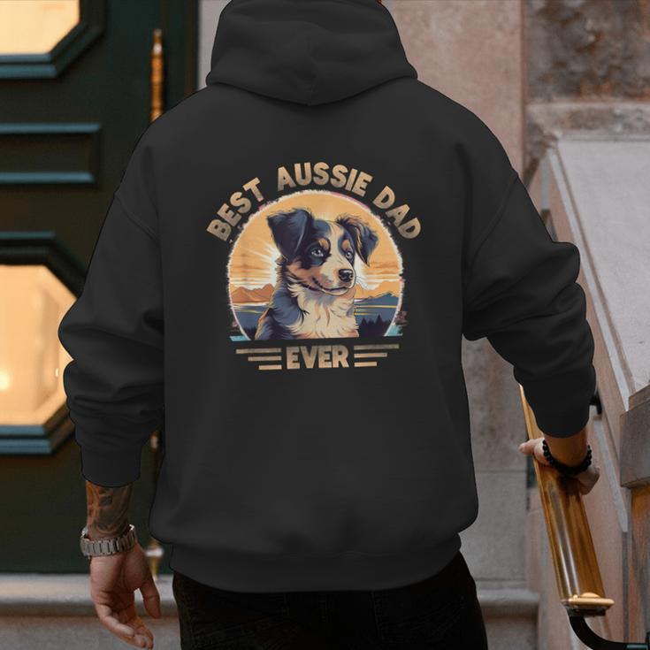 Aussie DAD Australian Shepherd Men's Hoodie Back Print