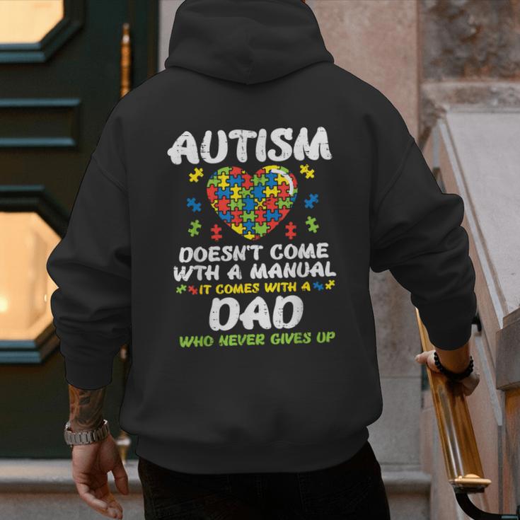 Autism Doesnt Come With Manual Dad Puzzle Awareness Men Men's Hoodie Back Print