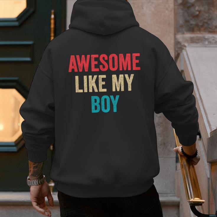 Awesome Like My Boy Mom Dad Men's Hoodie Back Print