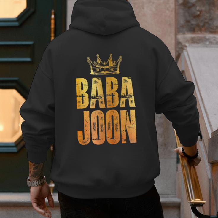 Baba Joon Persian Dad Iran Quote Iranian Fathers Day Men's Hoodie Back Print