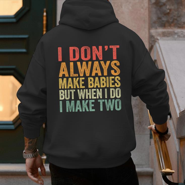 Baby Twins For Pregnant Mum Dad Men's Hoodie Back Print