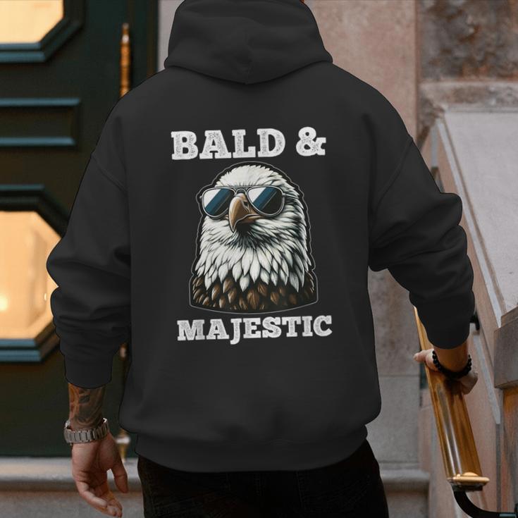 Bald & Majestic Sexy Bald Guy Dad Men's Hoodie Back Print