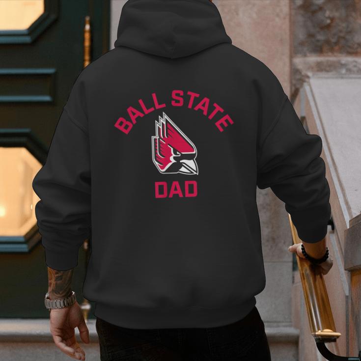 Ball State University Cardinals Arched Dad Men's Hoodie Back Print