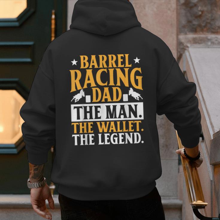 Barrel Racing Dad Horse Barrel Racer Men's Hoodie Back Print