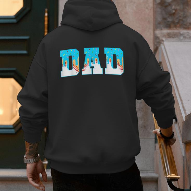 Baseball Dad Ice Cream Drip Happy Fathers Day Men's Hoodie Back Print Baseball Dad Ice Cream Drip Happy Fathers Day Men's Hoodie Back Print