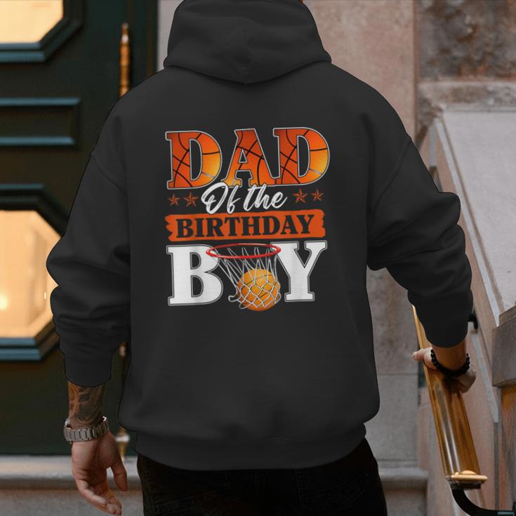 Basketball DAD Of The Birthday Boy Family Matching Men's Hoodie Back Print