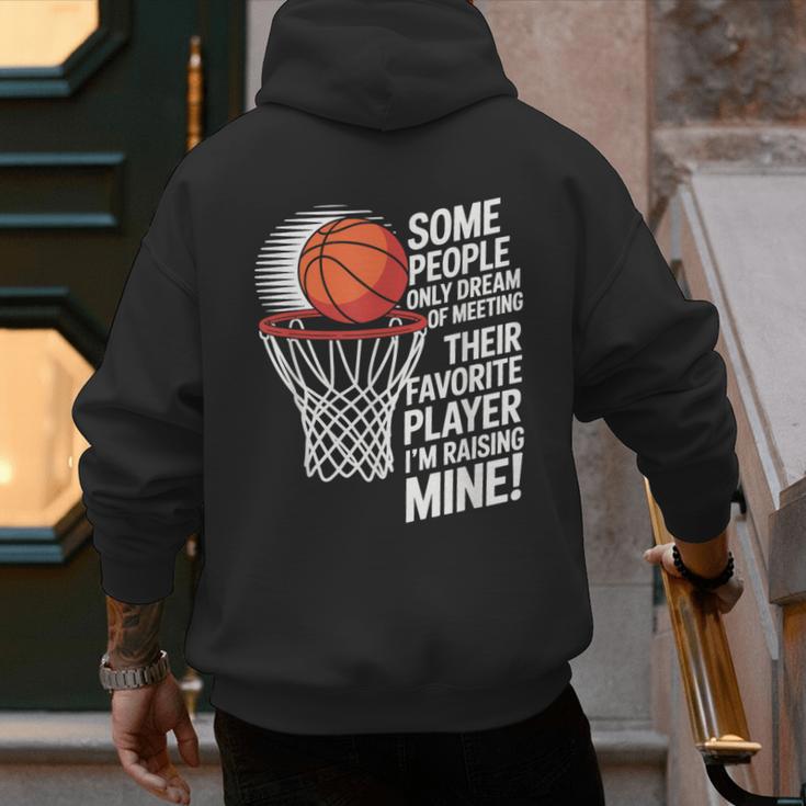 Basketball Mom Or Dad Basketball Parent Men's Hoodie Back Print