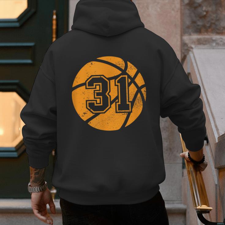Basketball Player 31 Basketball Mom Dad Jersey Number 31 Men's Hoodie Back Print