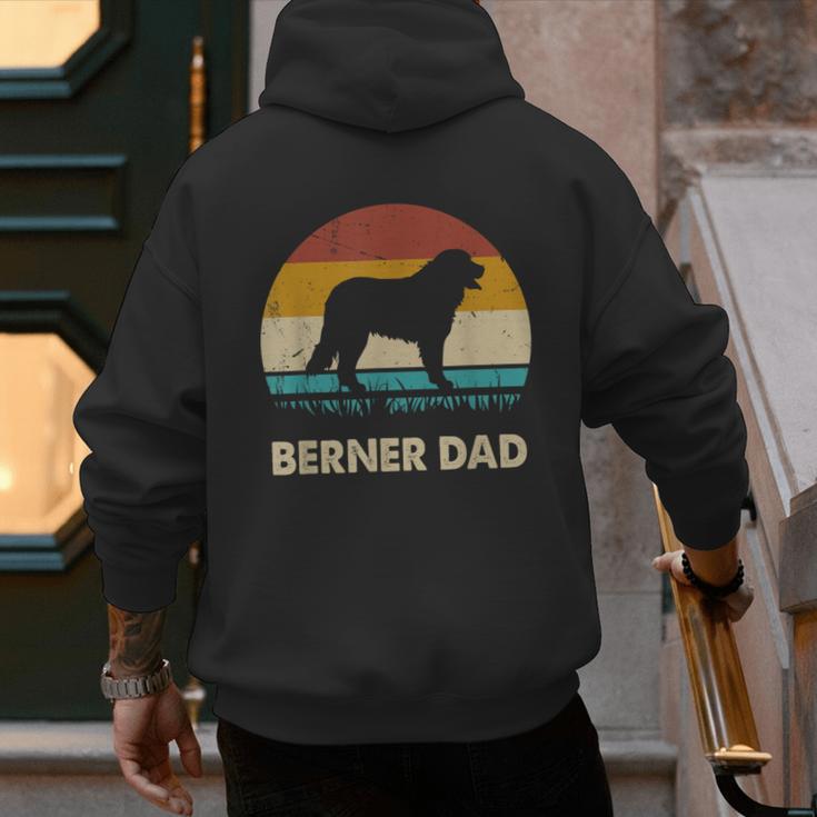 Berner Dad For Men Bernese Mountain Dog Vintage Dad Men's Hoodie Back Print