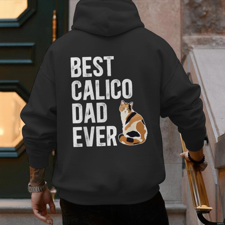 Best Calico Cat Dad Ever Calico Cat Lover Calico Cat Owner Men's Hoodie Back Print