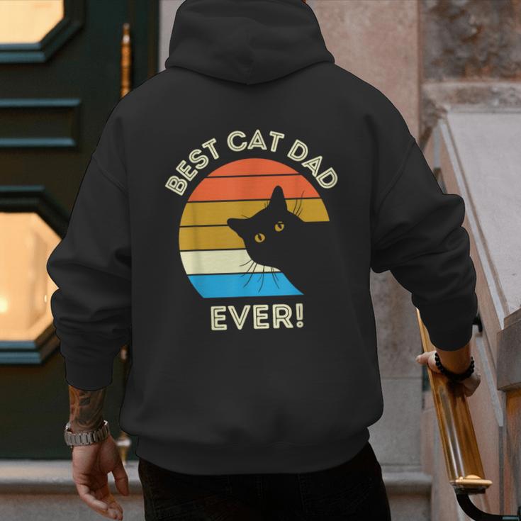Best Cat Dad Ever Men Men's Hoodie Back Print