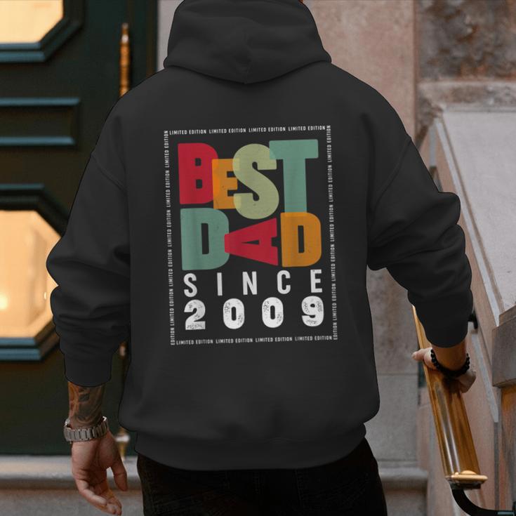 Best Dad Since 2009 Fathers Day Retro Vintage Men's Hoodie Back Print Best Dad Since 2009 Fathers Day Retro Vintage Men's Hoodie Back Print