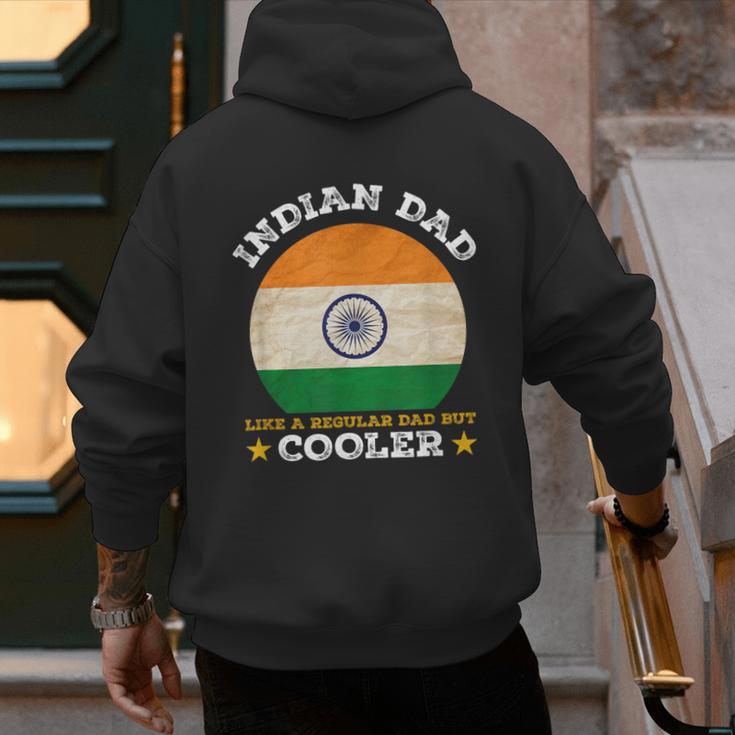 Best Indian Dad Ever Father's Day India Flag Pride Men's Hoodie Back Print