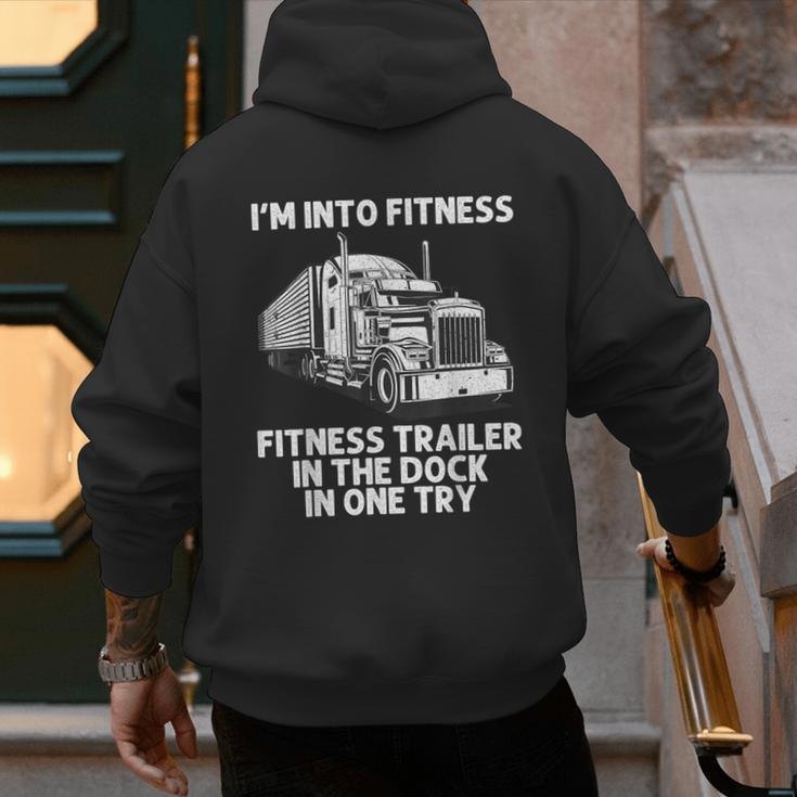 Best Truck Driver Art For Men Dad Women Trucking CDL Trucker Men's Hoodie Back Print