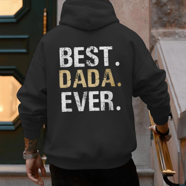 Birthday Fathers Day Christmas For Dada Dada From Granddaughter Grandson Best Dada Men's Hoodie Back Print