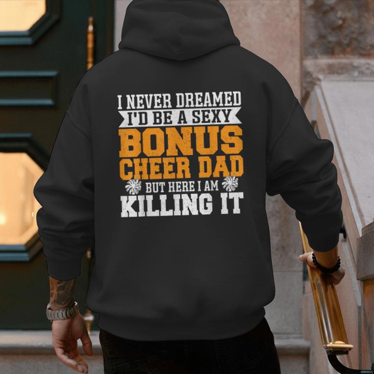 Bonus Cheer Dad Cheer Step Dad Men's Hoodie Back Print