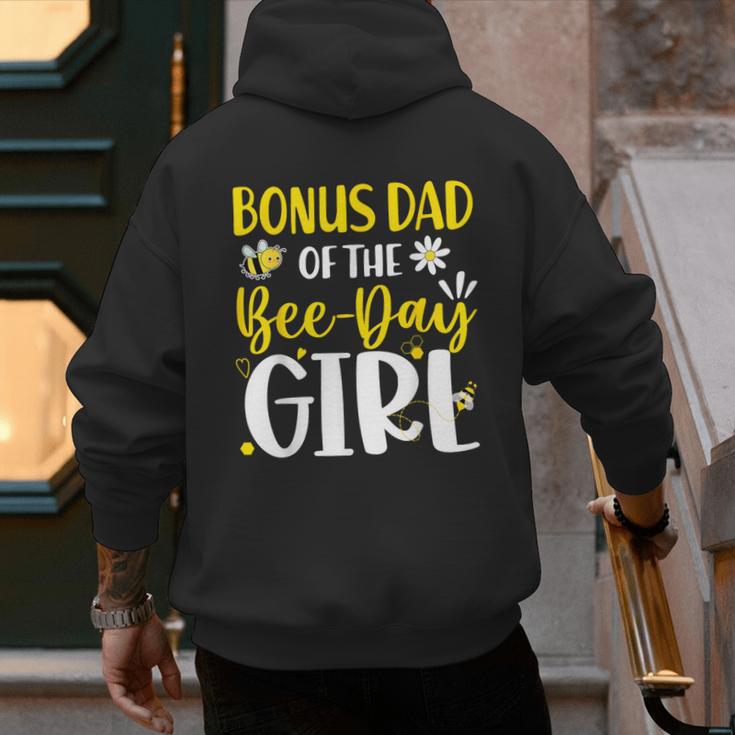 Bonus Dad Of The Bee Day Girl Birthday Party Family Men's Hoodie Back Print