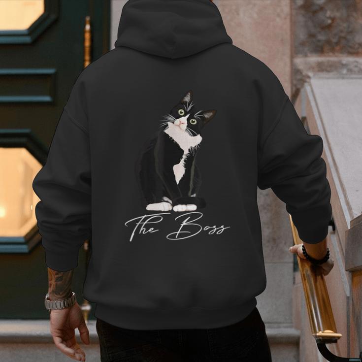 Boss Tuxedo Cat Lovers Tee Shirt For Mom Dad Men's Hoodie Back Print Boss Tuxedo Cat Lovers Tee Shirt For Mom Dad Men's Hoodie Back Print