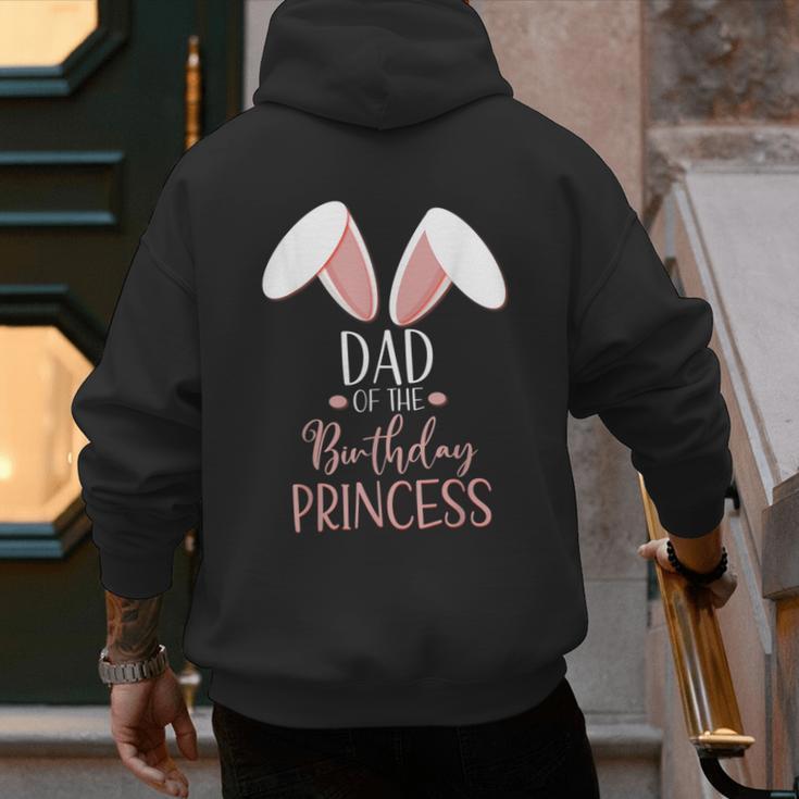 Bunny Dad Of The Birthday Princess Matching Family Men's Hoodie Back Print