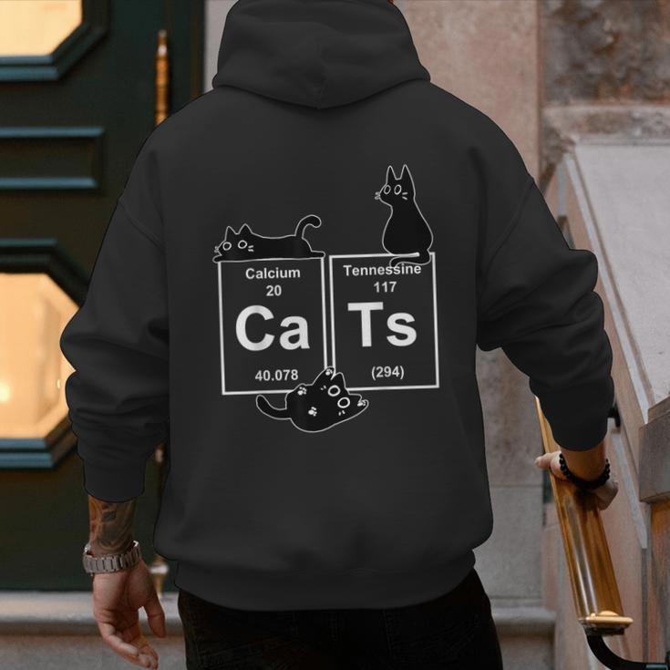 Cat Chemistry Periodic Table Cat Dad Cat Mom Men's Hoodie Back Print