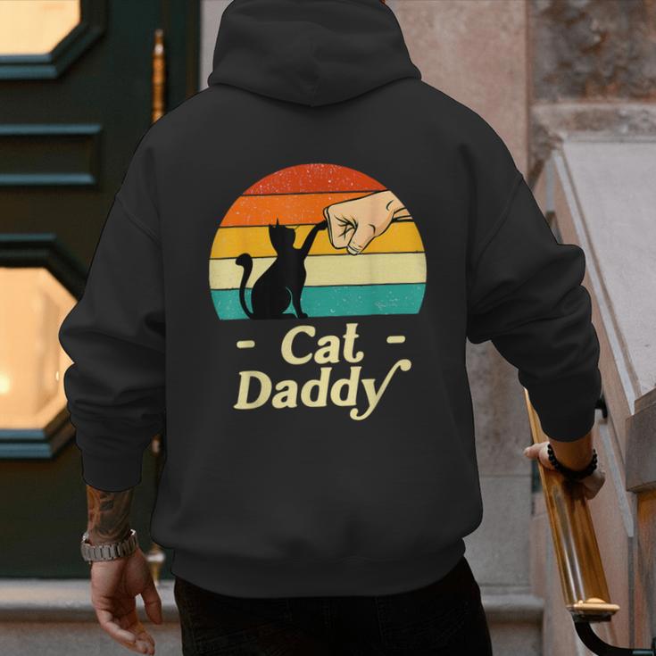 Cat Daddy Vintage Cat Lover Cat Dad Fathers Day Men's Hoodie Back Print Cat Daddy Vintage Cat Lover Cat Dad Fathers Day Men's Hoodie Back Print